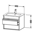 База под раковину Duravit Ketho для ME by Starck, 480x600x475 мм, белый глянцевый (KT642802222) - миниатюра фото 2