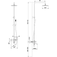 Душевая стойка Lemark Element LM5162S с верхним лейкой - миниатюра фото 5
