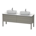 Напольная тумба Duravit Luv с 2 выдвижными ящиками, 743x1788x570 мм, цвет каменно-серый шелковисто-матовый (LU9567B9292) - миниатюра фото 1