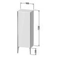 Шкаф подвесной Duravit XViu 1330x500x360 мм с 3 стеклянными полками (цвет: walnut dark, петли слева) (XV1326LB221) - миниатюра фото 2