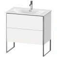 Тумба напольная Duravit XSquare под раковину с двумя ящиками и регулируемыми ножками, 592x810x478 мм, цвет White High Gloss (XS452402222) - миниатюра фото 1