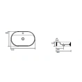 Kerasan Ciotola Раковина-чаша 65x40 см (с переливом, 1 отверстие, цвет Bruno matt) (028588 Bruno matt *1) - миниатюра фото 2