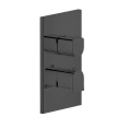 Термостатический смеситель для душа GESSI Rilievo на 3 выхода, цвет Nero XL (59136#299) - миниатюра фото 1