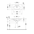 Раковина Duravit DuraStyle встраиваемая компактная 785x400 мм, белая, с 3 отв. под смеситель (2337780030) - миниатюра фото 2