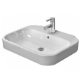 Раковина DURAVIT Happy D2 80x52,5 см с отверстием под смеситель и слив-переливом, белая (2316800000) - миниатюра фото 1