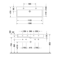 Раковина Duravit Vero для мебели без перелива, 1200x470 мм, белая (454120072) - миниатюра фото 4