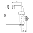 Клапан термостатический Oventrop A 1/2 (DN 15) M30x1-5 1181304 прямой с отводом - миниатюра фото 2