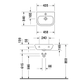 Медицинская раковина Duravit D-Code 450x340 мм без перелива, белая (7074500002) - миниатюра фото 2