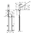 Кухонный смеситель Hansgrohe Focus M42 с выдвижным душем, хром (71829000) - миниатюра фото 2