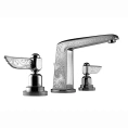 Смеситель для раковины Nicolazzi Liberty на 3 отверстия с донным клапаном, хром (1008CR16) - миниатюра фото 1