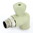 Кран шаровой радиаторный 25x3/4 НР, угловой PPR FV-Plast - миниатюра фото 1