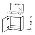 Подвесная тумба Duravit Brioso 484х239х442 мм, графит матовый, с дверцей (петли справа) (BR4051R4949) - миниатюра фото 2