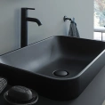 Раковина Duravit Happy D2 Plus 600х400 мм без перелива с керамической крышкой цвет Anthracite matt (2359601300) - миниатюра фото 1