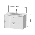Тумба подвесная Duravit Brioso 234483 White High Gloss, 2 ящика, 555x820x479 мм (BR431202222) - миниатюра фото 2
