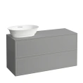 Подвесная тумба Laufen New Classic 1180 мм, 2 ящика, серый цвет (4.0608.3.085.627.1) - миниатюра фото 1