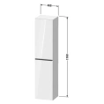 Пенал для ванной Duravit D-Neo 1760 мм, орех натуральный, петли справа (DE1328R7979) - миниатюра фото 2