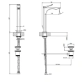 Смеситель GESSI Rilievo для раковины, однорычажный, 297 мм (цвет Nero XL) (59003#299) - миниатюра фото 2
