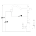 Смеситель Zorg ZR 312 для кухни с фильтром Clean Water, двухрежимный, цвет BR Light - миниатюра фото 2