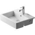 Раковина Duravit Vero встраиваемая до половины с переливом без отверстия под смеситель, 550x470, белый (314550060) - миниатюра фото 1