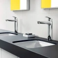 Стильный смеситель Hansgrohe Logis 71090000 для раковины - миниатюра фото 3