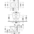 Унитаз подвесной Duravit D-Neo 370х540 мм безободковый с покрытием WonderGliss, белый (25770900001) - миниатюра фото 2