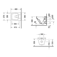 Подвесной унитаз Duravit DuraStyle Compact 480 мм с технологией Rimless и смывом 4,5 л (2571090000) - миниатюра фото 2