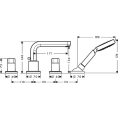 Смеситель Hansgrohe Metris S для установки на борт ванны 31446000 - миниатюра фото 2