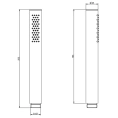 Душевая лейка GESSI 316 с легкой очисткой в матовом черном PVD-покрытии (54054#707) - миниатюра фото 2
