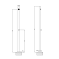 Наружные части для уличной душевой стойки GESSI Origini Steel Brushed (арт. 66211) (63209#239) - миниатюра фото 2