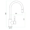 Смеситель для кухни Zorg Inox Cloria из нержавеющей стали - миниатюра фото 2