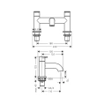 Смеситель Hansgrohe Vernis Blend для ванны на два отверстия, матовый черный (71442670) - миниатюра фото 2