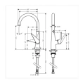 Кухонный смеситель Hansgrohe Talis M51 с вытяжным душем, хром (72813000) - миниатюра фото 2