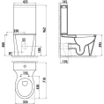Стильный компактный унитаз Creavit Amorf AF311 - миниатюра фото 4