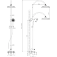 Угловая душевая стойка Lemark Duette LM5762C с элегантным смесителем и лейкой - миниатюра фото 6