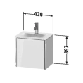 Подвесная тумба Duravit XSquare 073345 White High Gloss, 397x430x308 мм (XS4220L2222) - миниатюра фото 2