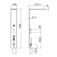 Bossini Manhattan: Душевая панель хром с 4 функциями, 200x1500 мм (L00891.030) - миниатюра фото 2
