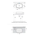 Раковина Globo Genesis 60x40x15 см накладная белая - миниатюра фото 2