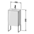 Тумба напольная Duravit XSquare под раковину 073345, 1 дверца, белый глянцевый (XS4520L2222) - миниатюра фото 2