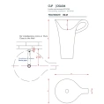 Раковина Artceram CUP 70x50 см, контрастный черно-белый (OSL004 01 50 ) - миниатюра фото 2