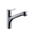 Кухонный смеситель Hansgrohe Talis S M52 с выдвижной лейкой, хром (32841000) - миниатюра фото 1