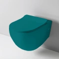 Подвесной унитаз ARTCERAM FILE 2.0 безободковый 520x360 мм с крепежом цвет Green Foresta (FLV004 43 00) - миниатюра фото 1
