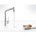 Смеситель Hansgrohe Metris 14820000 для кухни: выдвижная лейка и универсальный монтаж - миниатюра фото 4