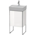 База под раковину Duravit XSquare белая глянцевая с полкой и дверцей (XS4441R2222) - миниатюра фото 1