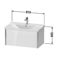 Подвесная тумба Duravit XViu 405x810x469 мм: стиль и функциональность для вашей ванной (XV40160B122) - миниатюра фото 2