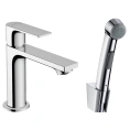 Смеситель для раковины Hansgrohe Rebris E 110 с гигиеническим душем в хромированном исполнении (72216000) - миниатюра фото 1