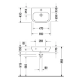 Медицинская раковина Duravit D-Code без перелива, 550x430 мм, белая (23115500002) - миниатюра фото 2