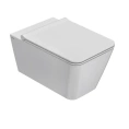 Подвесной унитаз GLOBO Stone безободковый 52x36 см со скрытым креплением, белый (STS05.BI) - миниатюра фото 1