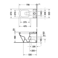 Унитаз Duravit DuraStyle моноблок пристенный 370x700 мм с универсальным сливом, белый (2156090000) - миниатюра фото 2