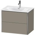 Тумба подвесная Duravit XSquare 234473 Stone Grey SaM, 560×710×478 мм, 2 ящика (XS432309292) - миниатюра фото 1