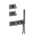 Встраиваемый термостат для душа Fantini Milano на 3 выхода, 3/4, Matt Gun Metal (31 P5 4713B) - миниатюра фото 1
